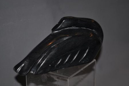 Black Swan - realistic stone sculpture - animals