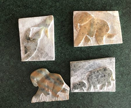 Various miniature stone carvings